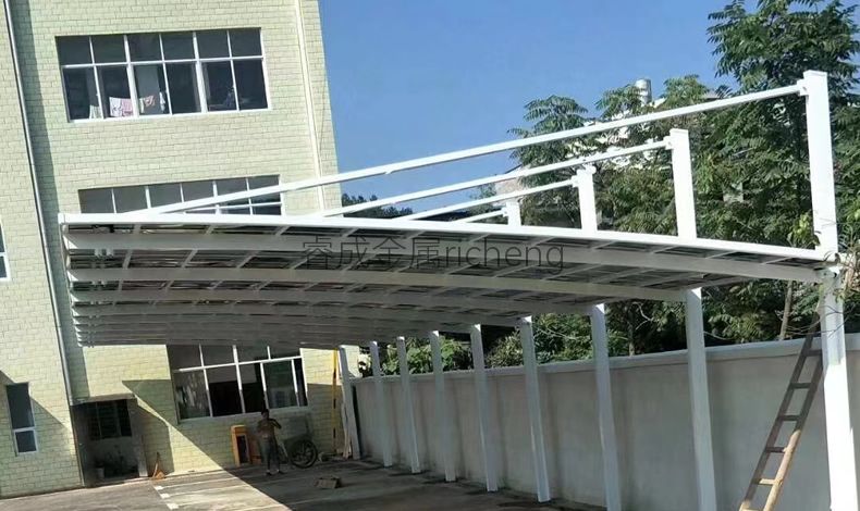 鋁合金車棚，別墅車棚效果圖   車棚報價