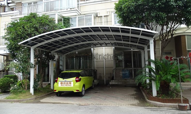 鋁合金車棚，別墅車棚效果圖   車棚報(bào)價(jià)